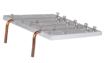 Water-cooled panels with copper tubes