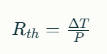Thermal Resistance Formula